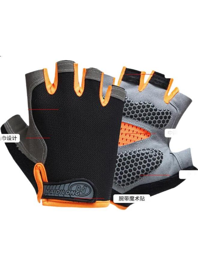 Car Return Chegui Mu Cycling Half Finger Gloves Sports Fitness Outdoor Climbing Breathable Shock Absorption Anti-slip Sweat-absorbing Gloves - Image 3