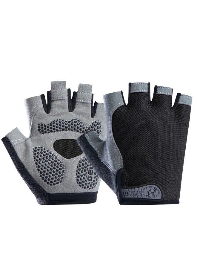 Car Return Chegui Mu Cycling Half Finger Gloves Sports Fitness Outdoor Climbing Breathable Shock Absorption Anti-slip Sweat-absorbing Gloves - Image 1