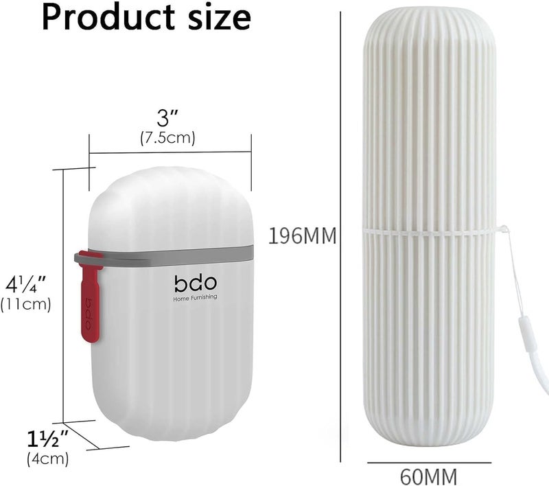 HEVIR Travel Soap Case and Toothbrush Holder Set - Waterproof, Leakproof Soap Dish with Convenient Handle for Bathroom, Camping, and Outdoor Use - Durable Soap Box with Lid and Toothbrush Case - Image 2