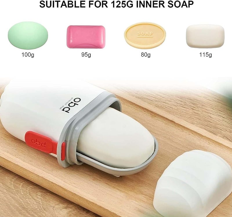 HEVIR Travel Soap Case and Toothbrush Holder Set - Waterproof, Leakproof Soap Dish with Convenient Handle for Bathroom, Camping, and Outdoor Use - Durable Soap Box with Lid and Toothbrush Case - Image 3