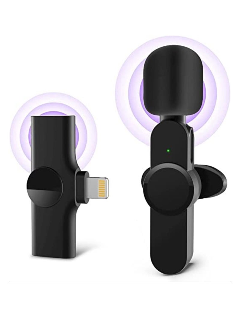 Gravity Upgraded Plug-Play Wireless Lapel Lavalier Microphone For Iphone Ipad Recording,Youtube Facebook Live Stream,Vlog, Auto-Sync Mic With 2 Clips - Image 1
