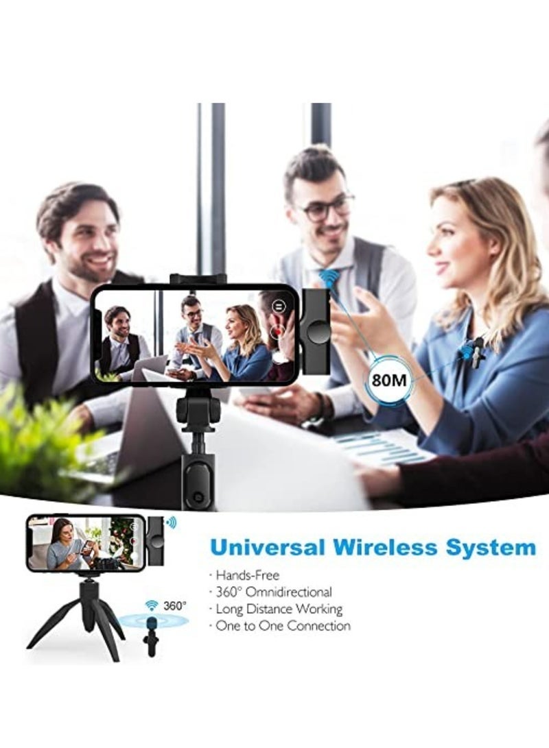 Gravity Upgraded Plug-Play Wireless Lapel Lavalier Microphone For Iphone Ipad Recording,Youtube Facebook Live Stream,Vlog, Auto-Sync Mic With 2 Clips - Image 2