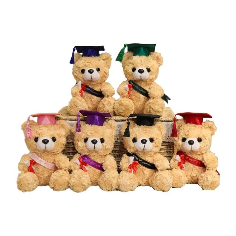 Y&D Hot New 18cm Teddy Bear Soft Plush Animal Toy PP Cotton Filled Graduation Gift for Kids - Image 2