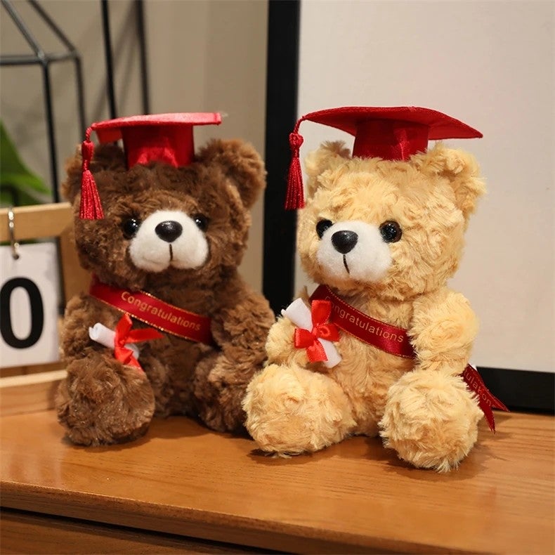 Y&D Hot New 18cm Teddy Bear Soft Plush Animal Toy PP Cotton Filled Graduation Gift for Kids - Image 3