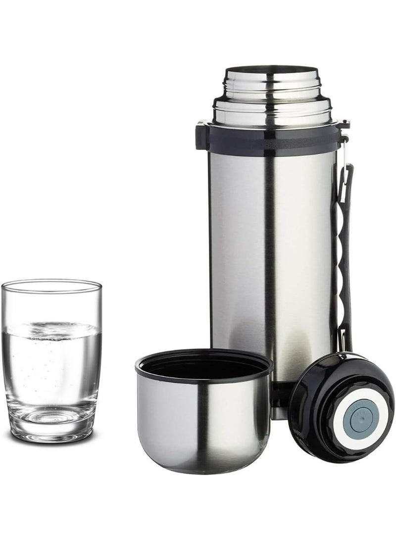 Panvil 1.2L Vacuum Insulated Flask – Large Stainless Steel Water Bottle with Handle & Push Button Lid – Leakproof Double-Walled Thermos for Hot & Cold Drinks – Ideal for Travel, Office, or Outdoor Use - Image 1