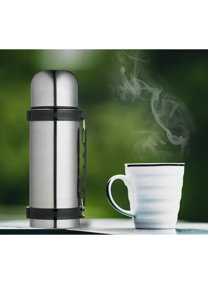 Panvil 1.2L Vacuum Insulated Flask – Large Stainless Steel Water Bottle with Handle & Push Button Lid – Leakproof Double-Walled Thermos for Hot & Cold Drinks – Ideal for Travel, Office, or Outdoor Use - Image 2