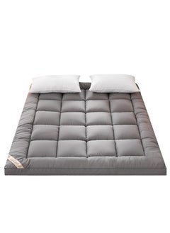 Arabest Comfort Extra Thick Mattress Topper with Piping and Highly Elastic Bands Extra Thick Plush Bed Topper with 100% Cotton Cover for Back Pain Size 150x200cm - Grey  - Image 5