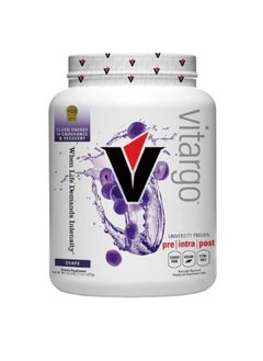 VITARGO Carbohydrate Fuel for Athletic Performance, Before - During - After Workout, Vegan and Gluten Free Grape 