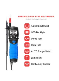 HoldPeak Pen Type Ac Dc Voltage Resistance Capacitance Digital Multimeter HP-38C Black/Blue  - Image 4