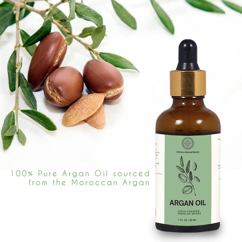 Aaranyam moroccan argan oil 50 ml PACK FO 2 Best for Skin Reduce Wrinkles Brighten Skin And Fade Dark Spots also is Best Hair Oil Boost hair Shine Encourage Hair Growth - Image 5