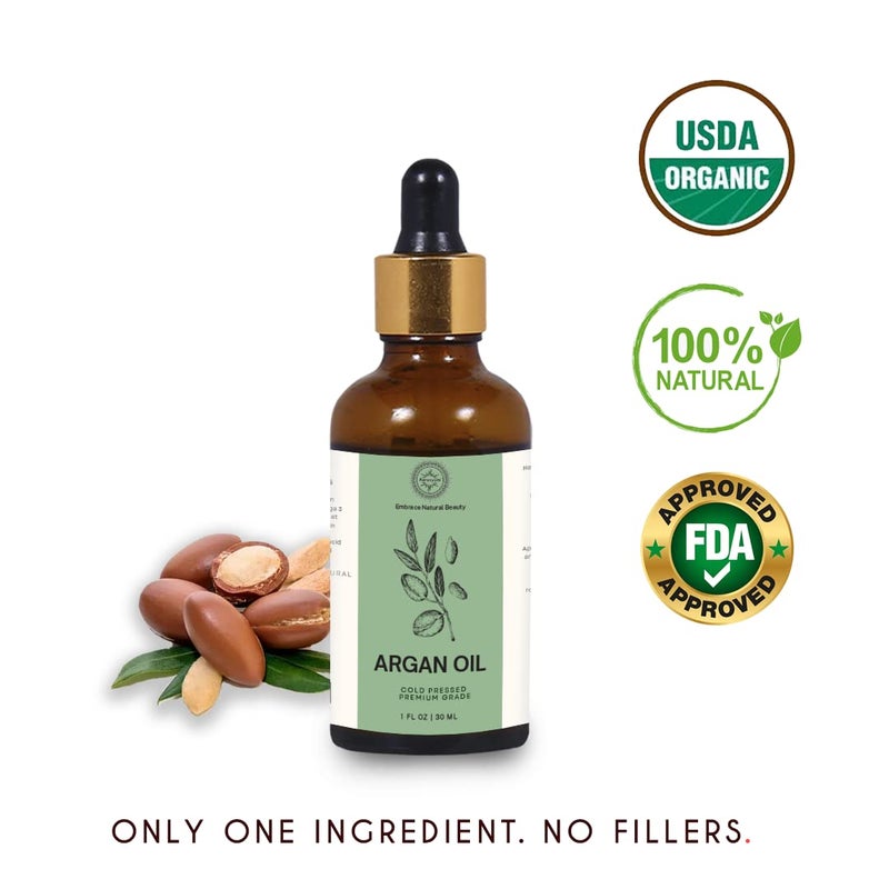Aaranyam moroccan argan oil 50 ml PACK FO 2 Best for Skin Reduce Wrinkles Brighten Skin And Fade Dark Spots also is Best Hair Oil Boost hair Shine Encourage Hair Growth - Image 4