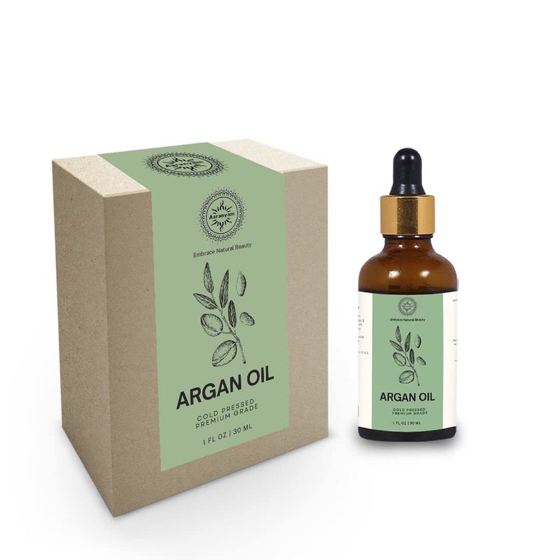 Aaranyam moroccan argan oil 50 ml PACK FO 2 Best for Skin Reduce Wrinkles Brighten Skin And Fade Dark Spots also is Best Hair Oil Boost hair Shine Encourage Hair Growth - Image 1