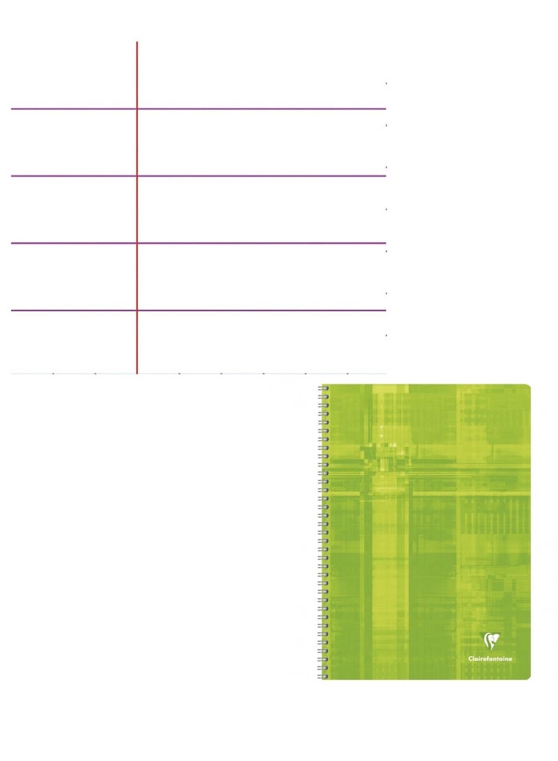Clairefontaine دفتر ملاحظات بحجم A4 مع 100 صفحة وغلاف كرتوني لامع أخضر - Image 2