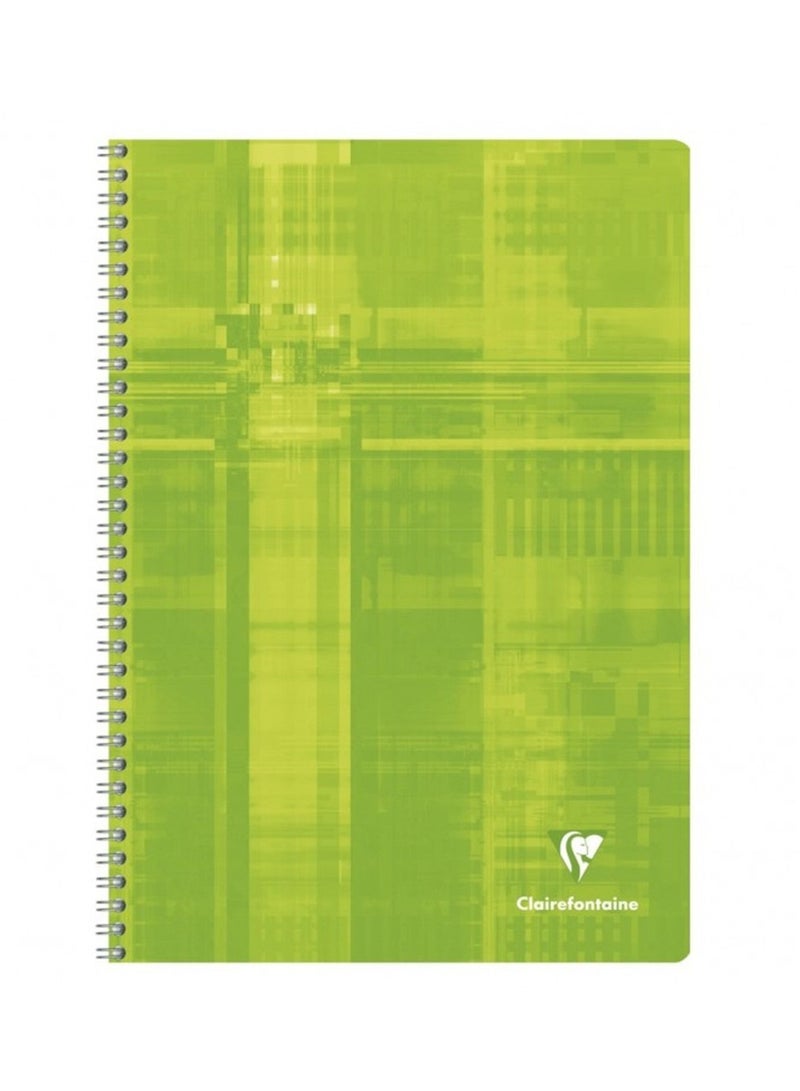 Clairefontaine دفتر ملاحظات بحجم A4 مع 100 صفحة وغلاف كرتوني لامع أخضر - Image 1