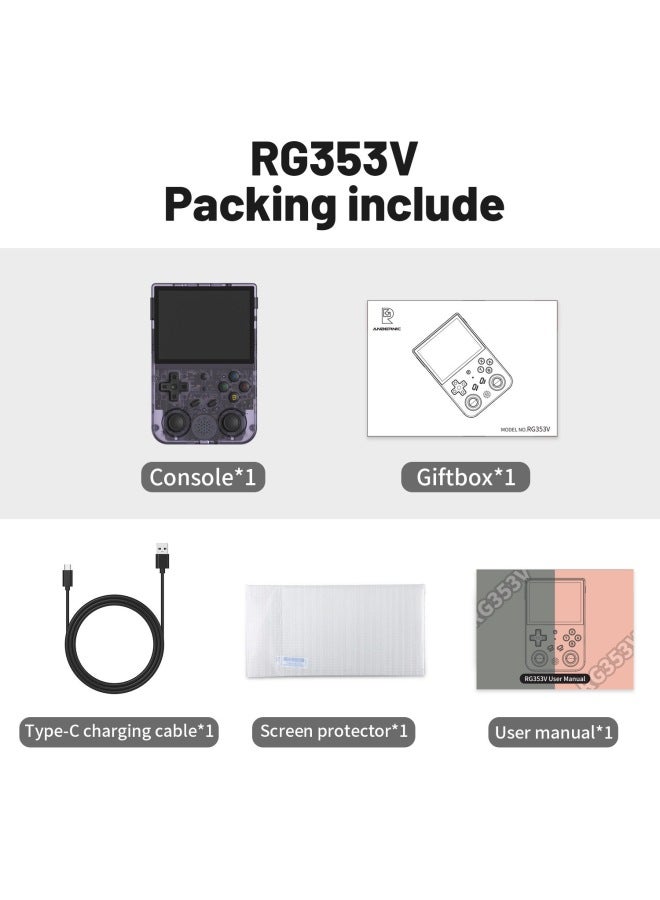 Nautical Bear RG353V Game Console Open Source RG353VS Android Handheld Game Console PS2 Open Source Handheld-Product Color:Rg353vs Gray-Model:RG353V
