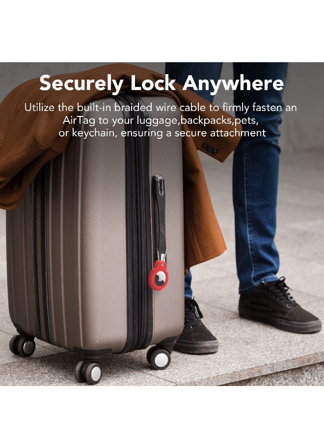 2 Pieces Protective Secure Lock Compatible with AirTag Holder Suitable for Luggage Tag Keychain Accessories - Image 4
