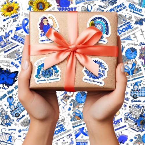 44memory 25Pcs Diabetes Awareness Stickers, Inspirational Waterproof Vinyl Stickers for Water Bottles Book Laptop Car Truck Bicycle Decorations Decorative Accessories CB059 (Medium) - Image 5