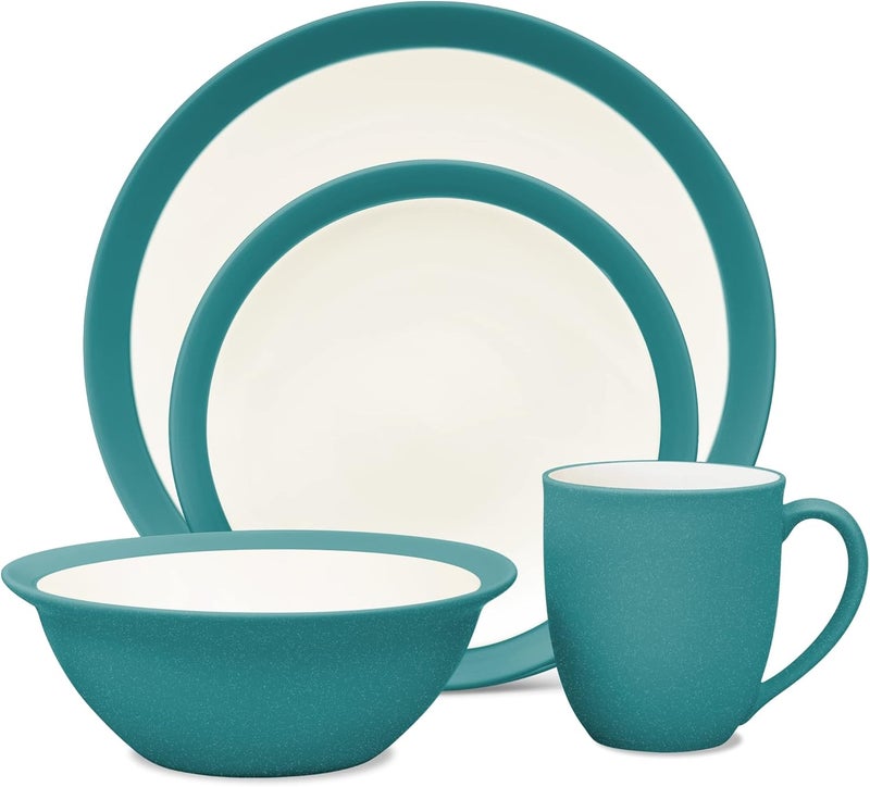 Noritake Colorwave Turquoise 4Piece Curve Place Setting - Image 1