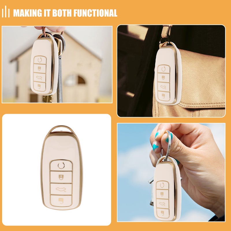 2pcs key Case: Car key Cover Compatible For Chery Little Ant Soft Protector Case Anti Scratch Anti Easy Installation - Image 2