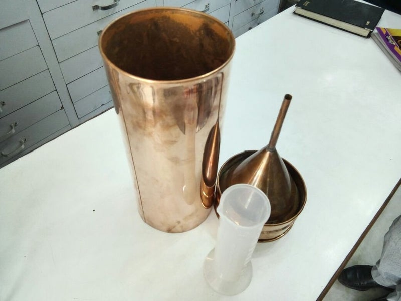 NEW VERMA New Verma Optical Rain Gauge Copper with Measuring Cylinder  - Image 3