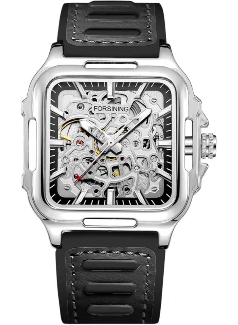 FORSINING Watches for Men Watch Leather Strap Luxury Luminous Water Resistant Automatic Mechanical Wristwatch 1008BKSI - Image 2