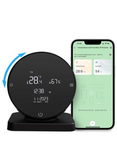 SYOSI Smart WiFi Indoor Thermometer Hygrometer Temperature Humidity Sensor with IR Remote Control LCD Display Remote Monitoring Compatible with Tuya App Remote Control and Alexa Google Assistant  - Image 1