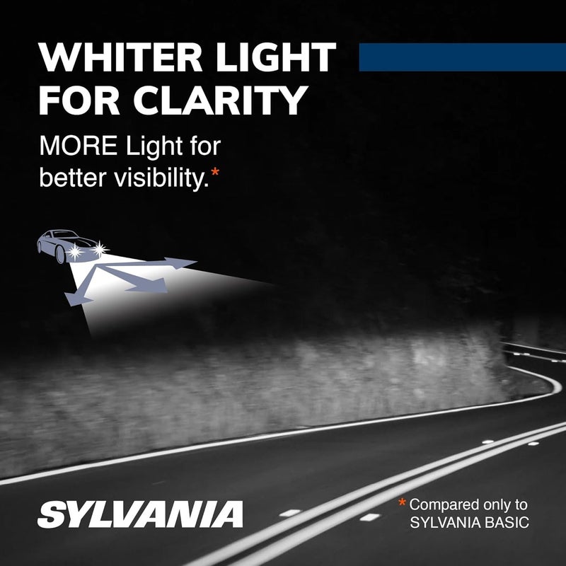 SYLVANIA 9003 SilverStar High Performance Halogen Headlight Bulb - Brighter Downroad & Whiter Light (2 Bulbs) - Image 2