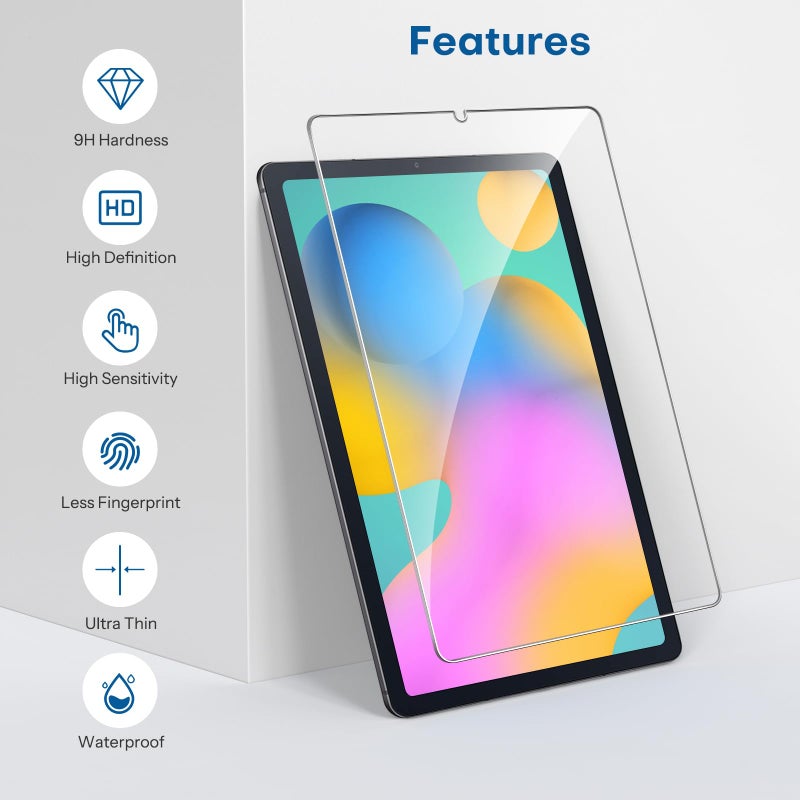 SPARIN Screen Protector for Samsung Galaxy Tab S6 Lite 10.4 Inch(2024/2022/2020), 3 Pack 9H Hardness Tempered Glass with S Pen Compatible, Scratch Resistant, Case Friendly - Image 3