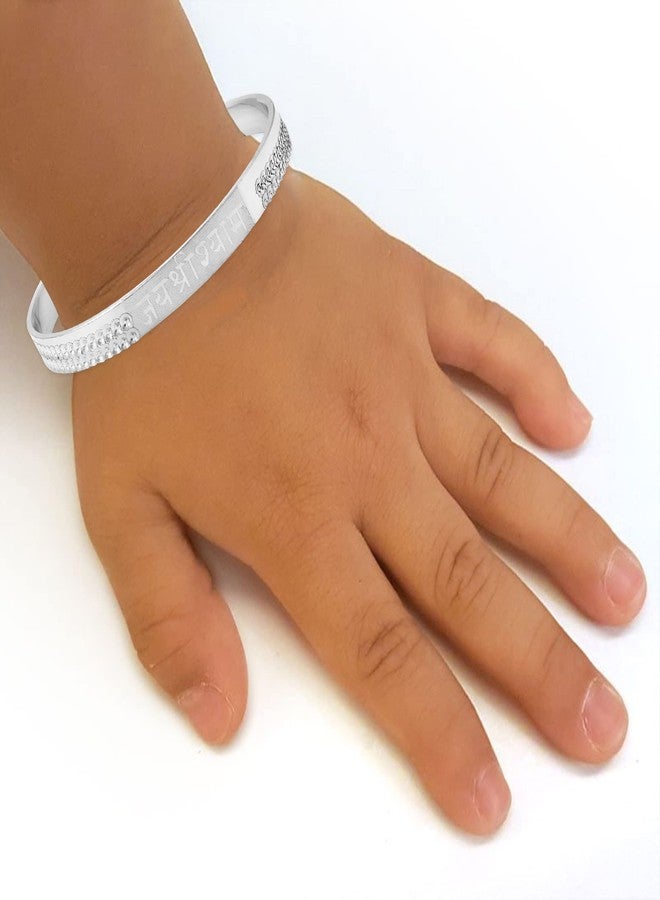 DULCI Brass Plated Jai Shree Shyam Engraving Kada Bangle for Children Kids Jewellery - Image 4