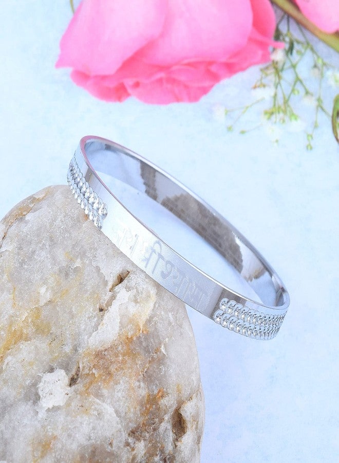 DULCI Brass Plated Jai Shree Shyam Engraving Kada Bangle for Children Kids Jewellery - Image 3