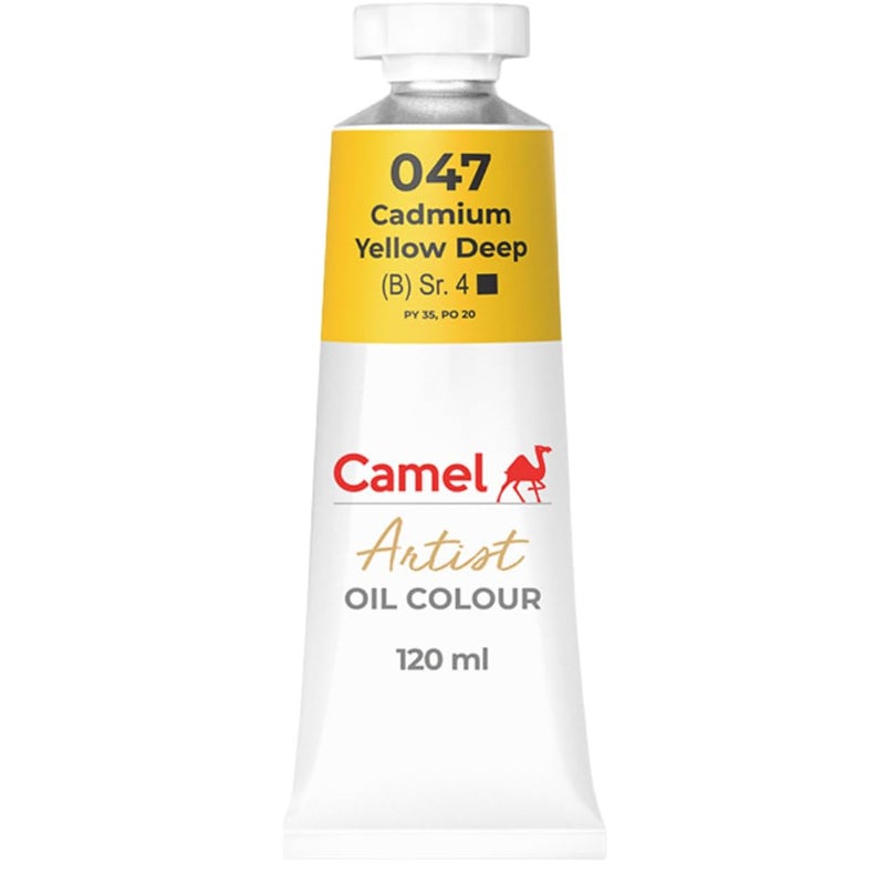 Camlin Kokuyo Artist Oil Colour 120 ml Series 4 Cadmium Yellow Deep - Image 1