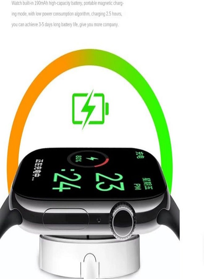 W&O X10 Series 10 Wearfit Pro Smart Watch 2.2 Inch SUPER AMOLED Screen Unlock AI Chat GPT GPS NFC Bluetooth V5 Call Wireless Charger - Black  - Image 4