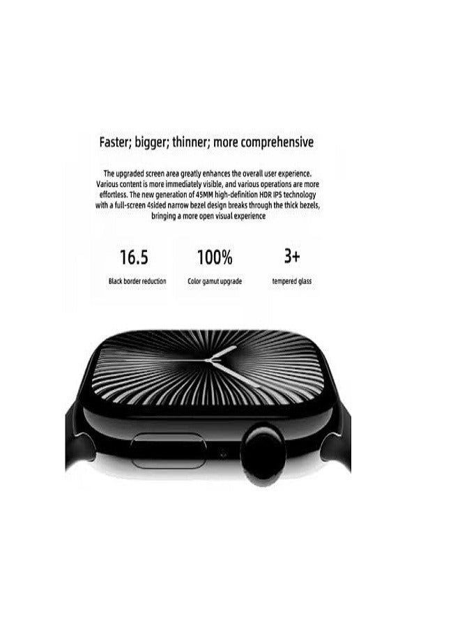 W&O X10 Series 10 Wearfit Pro Smart Watch 2.2 Inch SUPER AMOLED Screen Unlock AI Chat GPT GPS NFC Bluetooth V5 Call Wireless Charger - Black  - Image 3