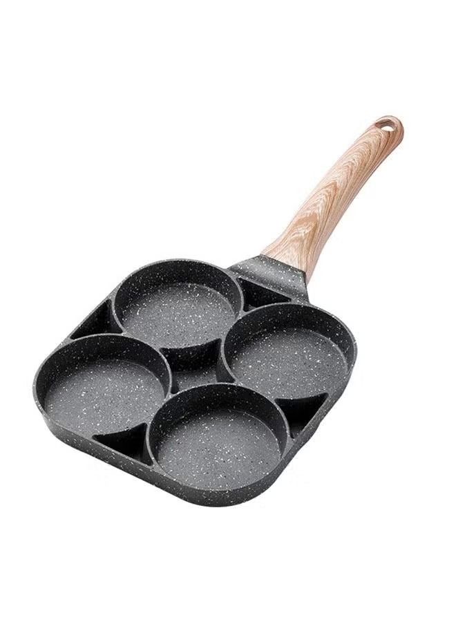 Kitchen Omelet Pan 4 Hole Pan Long Handle Non Stick Egg Frying Pan - Image 1