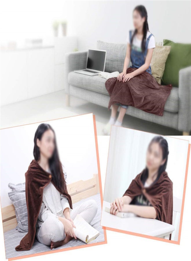 USB Electric Heating Shawl Detachable Washable Blanket Winter Knees Body Warmer Home Office Heated Blanket - Image 5