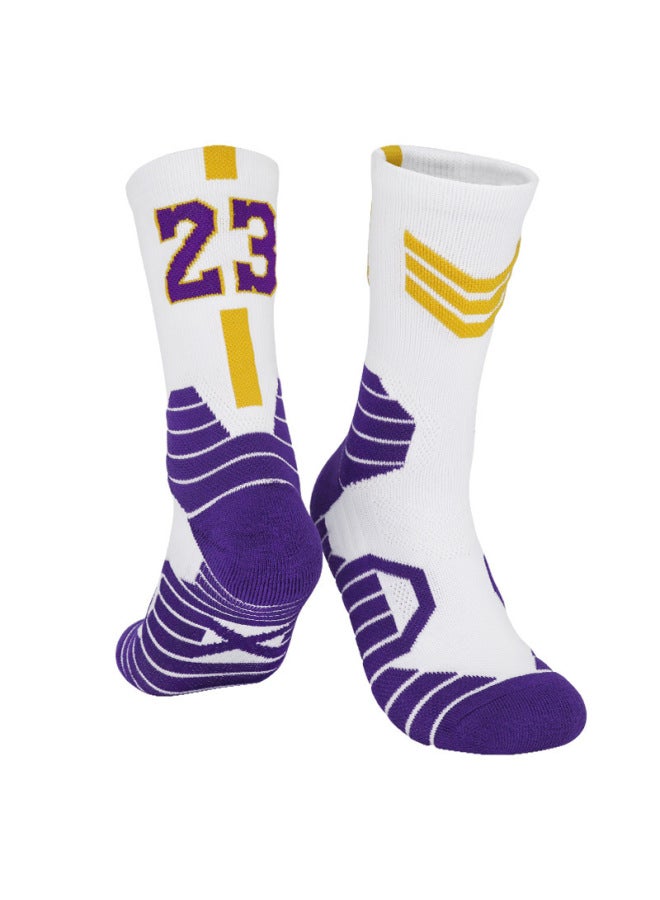 Custom Logo Basketball Socks Men's Mid-tube Thickened Towel Bottom Training Socks Children's High-top Non-slip Sports Socks Men