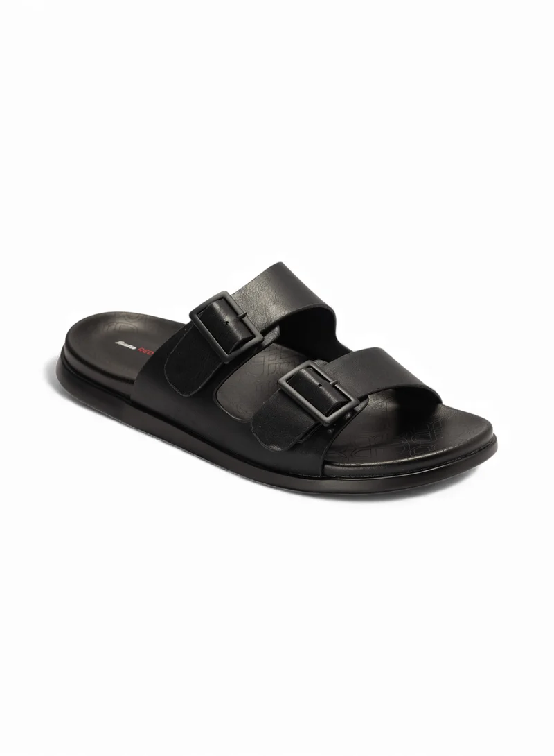Bata Double-Buckle Slide Sandal