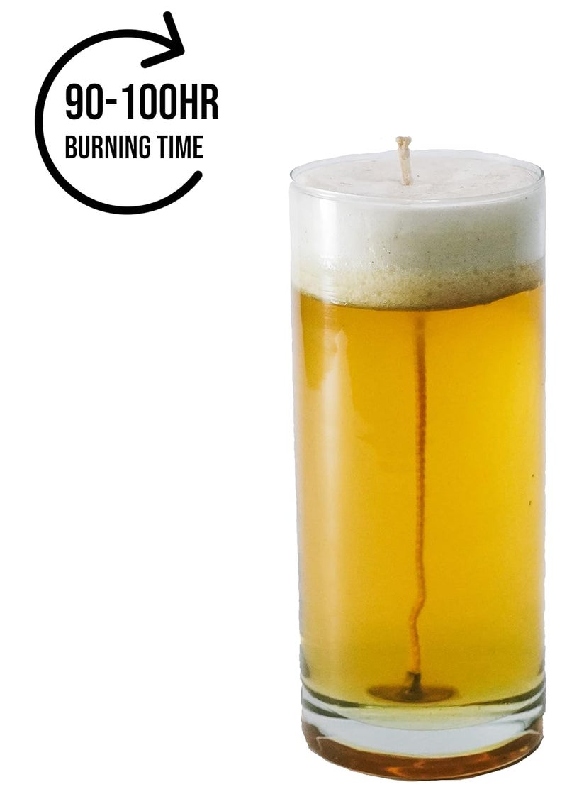 AURA شموع زجاجية معطرة برائحة البيرة من أورا، وقت الاحتراق 90 إلى 100 ساعة، عبوة من 4، رائحة الياسمين - Image 2