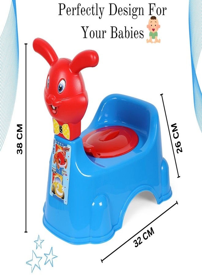 Zerya Rabbit Baby Potty Training Seat Chair for Kids- Infant Potty Toilet Chair with Removable Bowl & Closing Lid (Blue) - Image 5