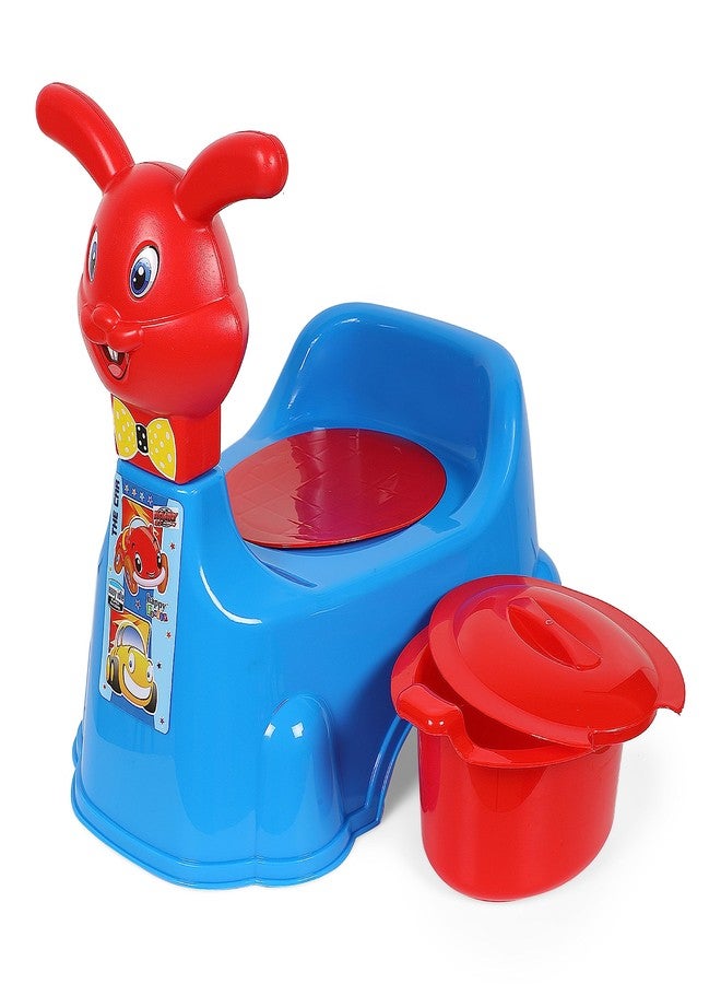 Zerya Rabbit Baby Potty Training Seat Chair for Kids- Infant Potty Toilet Chair with Removable Bowl & Closing Lid (Blue) - Image 1