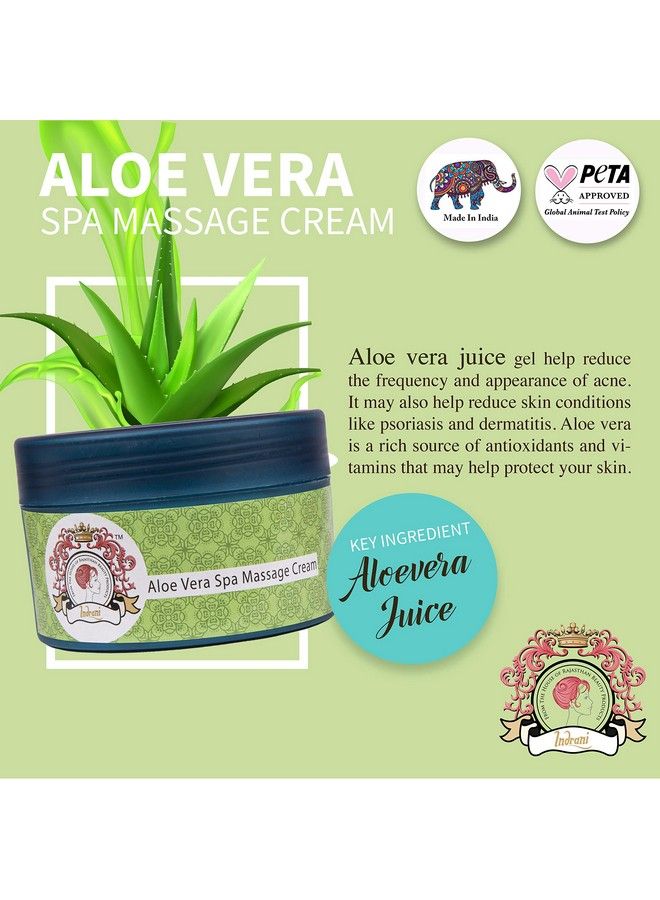 Indrani Cosmetics Indrani Aloevera Spa Massage Cream For Women Deeply Hydrates And Nourishes The Skin 300 Gm - Image 3
