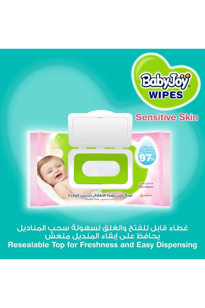 BabyJoy Sensitive Skin Wet Wipes, Unscented,( Pack of 2 )48 Baby Wipes - Image 3