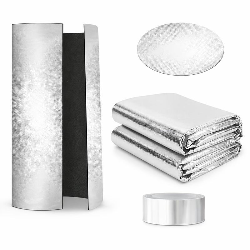 YIBOBO Upgraded Water Heater Insulation Blanket 76"x48", Pre-Oxidized Fiber for Energy Savings, Soft Tight Fit, Easy to Cut & Install, with 25.5" Round Top Spacer & 16FT Foil Tape, Fits 40-80 Gallon Tanks - Image 1