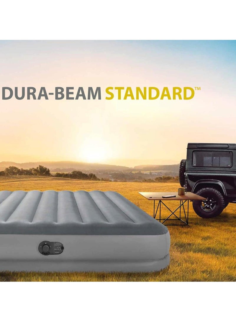 INTEX Dura Beam Prestige Airbed With Fastfill USB Pump, Twin Size, PVC Dark Grey, 191 x 99 x 30 cm - Image 2
