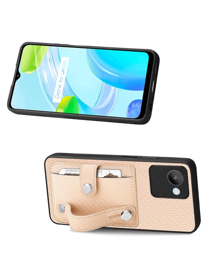 اس-توب جراب لهاتف Realme C30 مزود بسوار معصم ومسند للبطاقات ومحفظة وغطاء خلفي وحافظة هاتف مع سكين أدوات - Image 2
