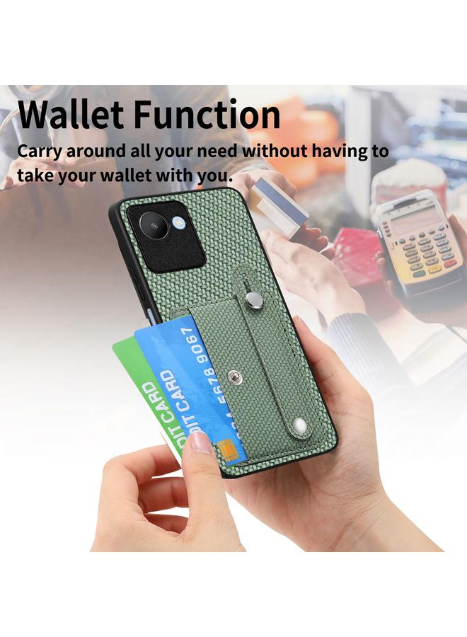 اس-توب جراب لهاتف Realme C30 مزود بسوار معصم ومسند للبطاقات ومحفظة وغطاء خلفي وحافظة هاتف مع سكين أدوات - Image 4