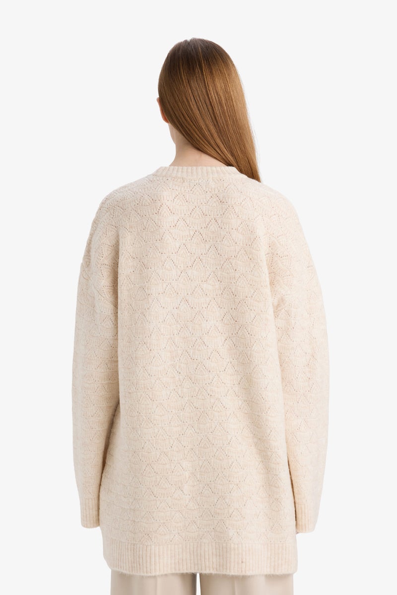 ديفاكتو تونيك تريكو قصة فضفاضة بياقة مستديرة - Image 5