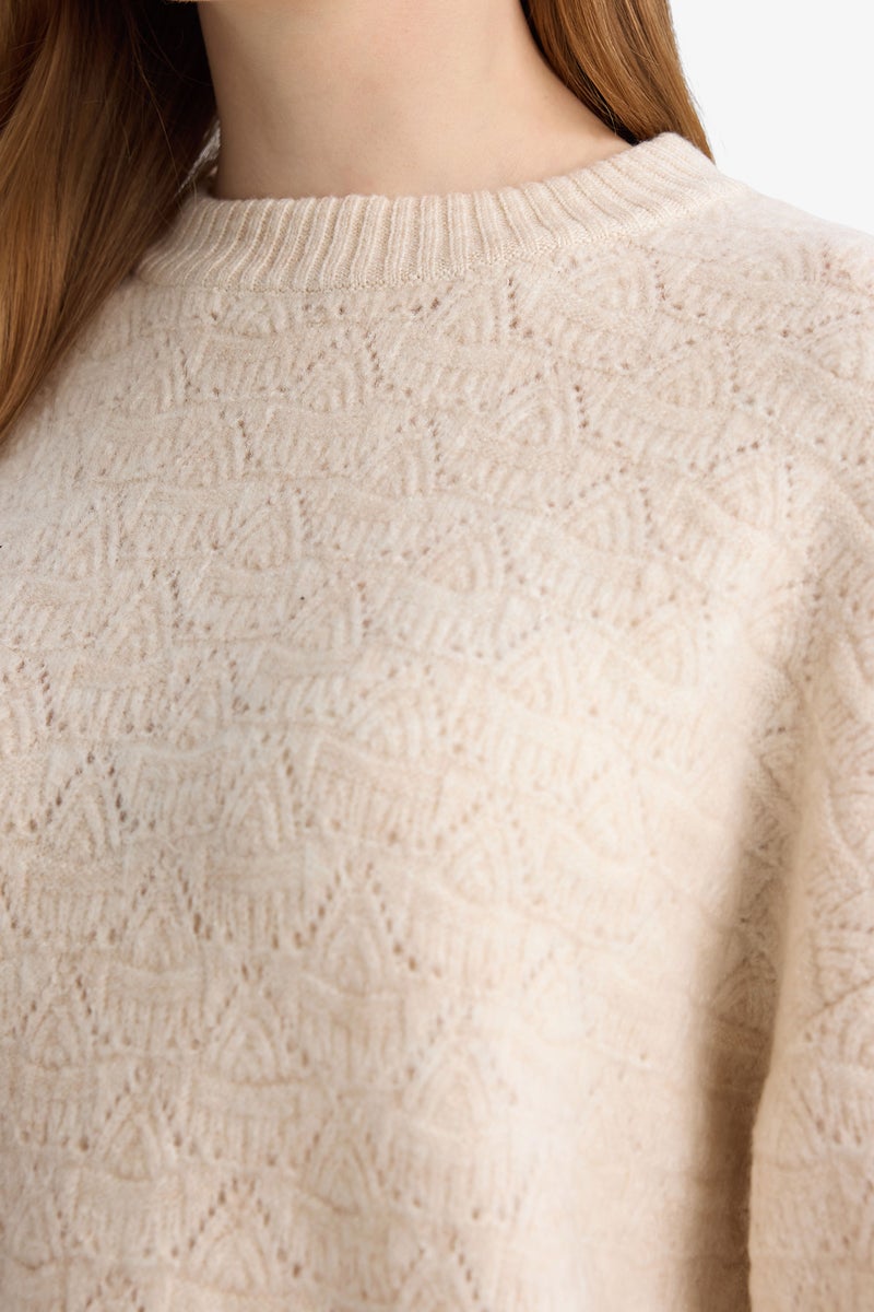 ديفاكتو تونيك تريكو قصة فضفاضة بياقة مستديرة - Image 4