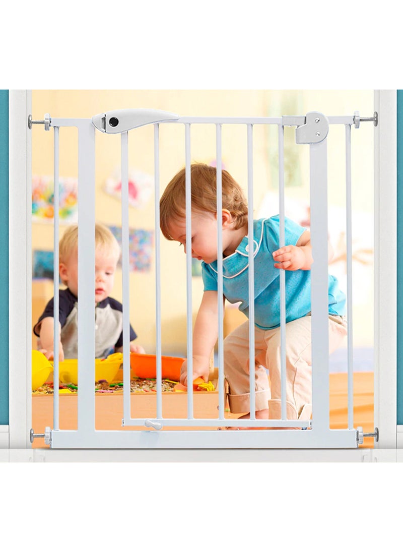 BabySafe بوابة أمان معدنية للأطفال مع امتداد 45 سم - أبيض - Image 4