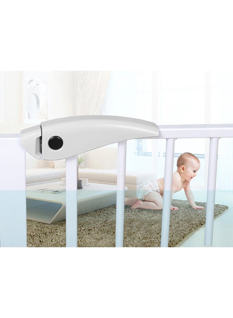 BabySafe بوابة أمان معدنية للأطفال مع امتداد 45 سم - أبيض - Image 5